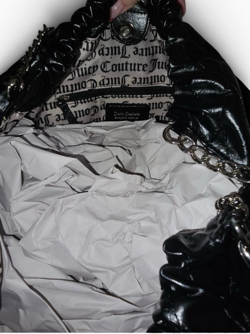 Juicy Couture Soft Spoken Black Quilted Leather Shoulder Bag - NWT - Picture 5 of 5